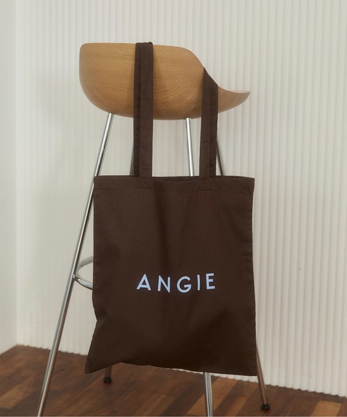ANGIE（アンジー）の「ロゴ カラー コットン トート バック（A4収納可）（トートバッグ・レディース・ナチュラル/ブラック/サックスブルー/ライトピンク/ケリーグリーン/ネイビー/ロイヤルブルー/ライトパープル/マスタード/オレンジ/ブラウン/レッド・FREE）」の22枚目の写真