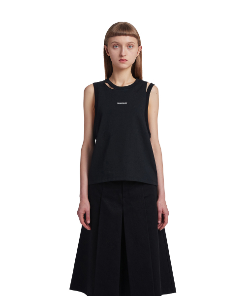 TRUNK PROJECT(トランクプロジェクト)の「Slit Tank Top_Black(Tシャツ/カットソー・レディース・その他・SMALL/LARGE)」の1枚目の写真