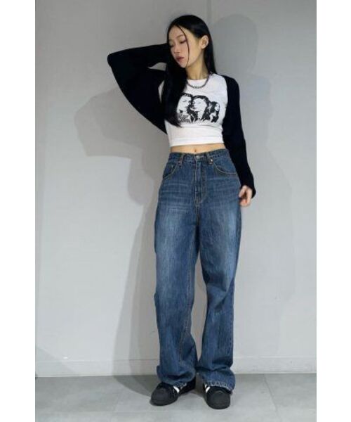 DXOH(ディソエイチ)の「スリーウィメンズ セミクロップTシャツ ホワイト(Tシャツ/カットソー・レディース・その他・FREE)」の9枚目の写真