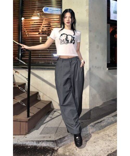 DXOH(ディソエイチ)の「スリーウィメンズ セミクロップTシャツ ホワイト(Tシャツ/カットソー・レディース・その他・FREE)」の11枚目の写真