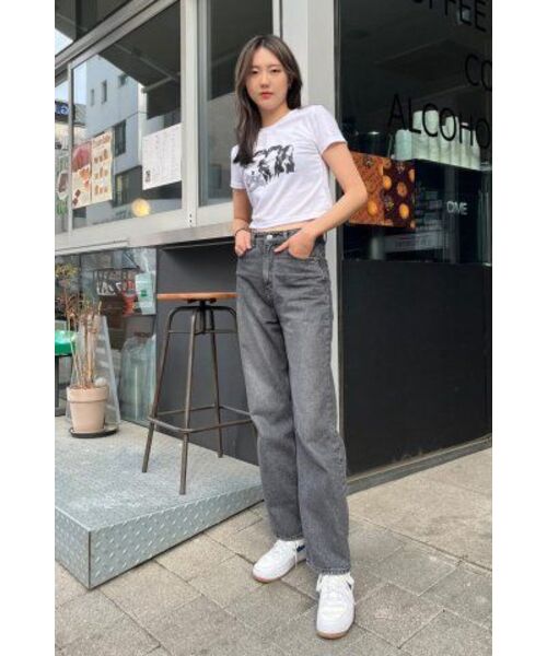DXOH(ディソエイチ)の「スリーウィメンズ セミクロップTシャツ ホワイト(Tシャツ/カットソー・レディース・その他・FREE)」の12枚目の写真