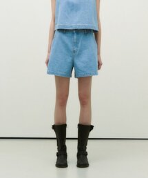 クリングデニムショートパンツ - ライトブルー