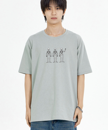 モンスター スケルトン 半袖Tシャツ ミント