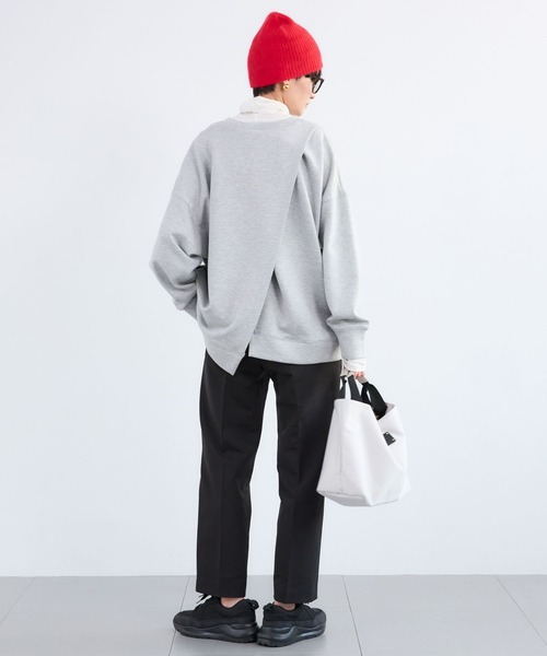 BARNYARDSTORM（バンヤードストーム）の「BARNYARDSTORM / 裏起毛バック切り替えプルオーバー/ マシンウォッシャブル（スウェット・レディース・ライトグレー/アイボリー/ブラック・FREE）」の7枚目の写真