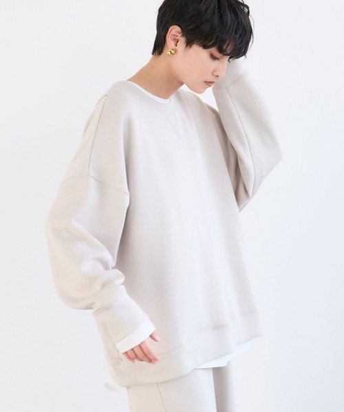 BARNYARDSTORM（バンヤードストーム）の「BARNYARDSTORM / 裏起毛バック切り替えプルオーバー/ マシンウォッシャブル（スウェット・レディース・ライトグレー/アイボリー/ブラック・FREE）」の10枚目の写真