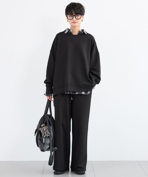 BARNYARDSTORM（バンヤードストーム）の「BARNYARDSTORM / 裏起毛バック切り替えプルオーバー/ マシンウォッシャブル（スウェット・レディース・ライトグレー/アイボリー/ブラック・FREE）」の9枚目の写真