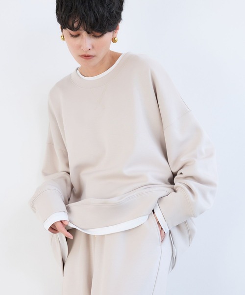 BARNYARDSTORM（バンヤードストーム）の「BARNYARDSTORM / 裏起毛バック切り替えプルオーバー/ マシンウォッシャブル（スウェット・レディース・ライトグレー/アイボリー/ブラック・FREE）」の15枚目の写真