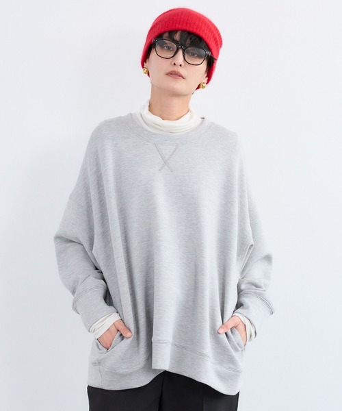 BARNYARDSTORM（バンヤードストーム）の「BARNYARDSTORM / 裏起毛バック切り替えプルオーバー/ マシンウォッシャブル（スウェット・レディース・ライトグレー/アイボリー/ブラック・FREE）」の20枚目の写真