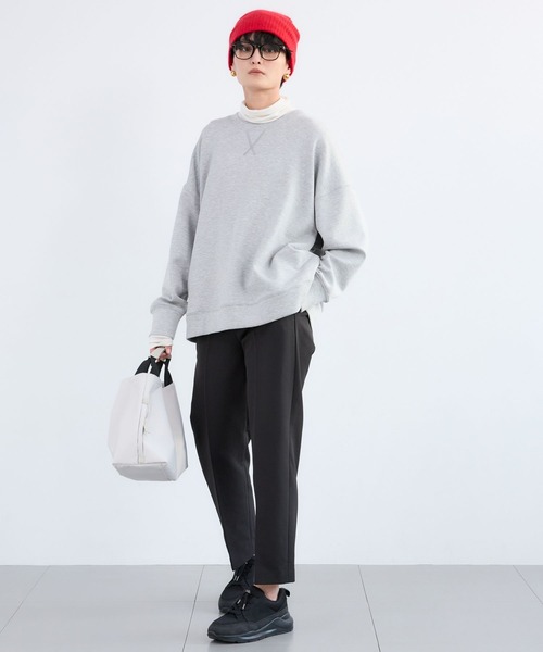 BARNYARDSTORM（バンヤードストーム）の「BARNYARDSTORM / 裏起毛バック切り替えプルオーバー/ マシンウォッシャブル（スウェット・レディース・ライトグレー/アイボリー/ブラック・FREE）」の6枚目の写真