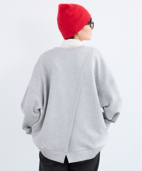BARNYARDSTORM（バンヤードストーム）の「BARNYARDSTORM / 裏起毛バック切り替えプルオーバー/ マシンウォッシャブル（スウェット・レディース・ライトグレー/アイボリー/ブラック・FREE）」の5枚目の写真