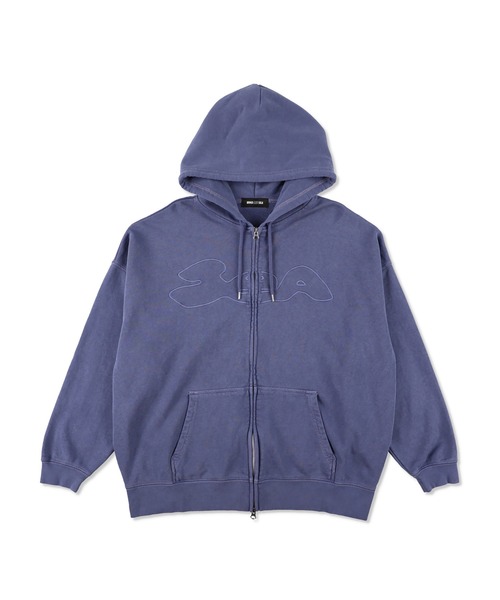 WIND AND SEA(ウィンダンシー)の「Heptagon Logo Zip Up Sweatshirt(パーカー・メンズ・ブラウン/ブルー・M/L/XL)」の1枚目の写真