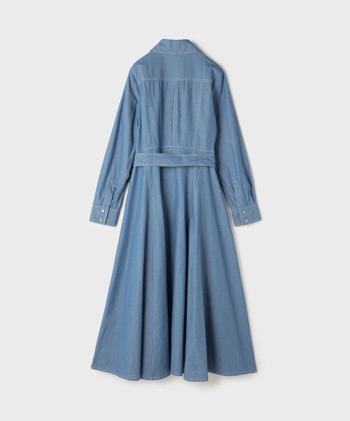 Diagram（ダイアグラム）の「シャツフレアワンピース（シャツワンピース・レディース・ブラック/ブルー・38/36）」の16枚目の写真