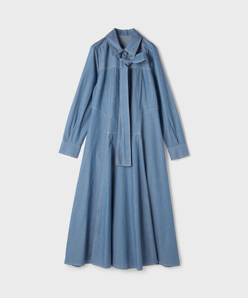 Diagram（ダイアグラム）の「シャツフレアワンピース（シャツワンピース・レディース・ブラック/ブルー・38/36）」の18枚目の写真