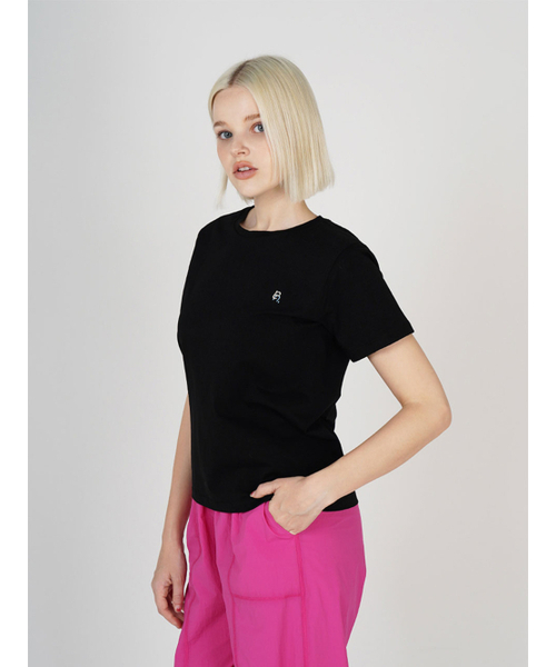 NITINA(ニティナ)の「シグニチャー刺繍TシャツBK(Tシャツ/カットソー・レディース・ブラック・FREE)」の2枚目の写真