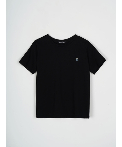 NITINA(ニティナ)の「シグニチャー刺繍TシャツBK(Tシャツ/カットソー・レディース・ブラック・FREE)」の4枚目の写真