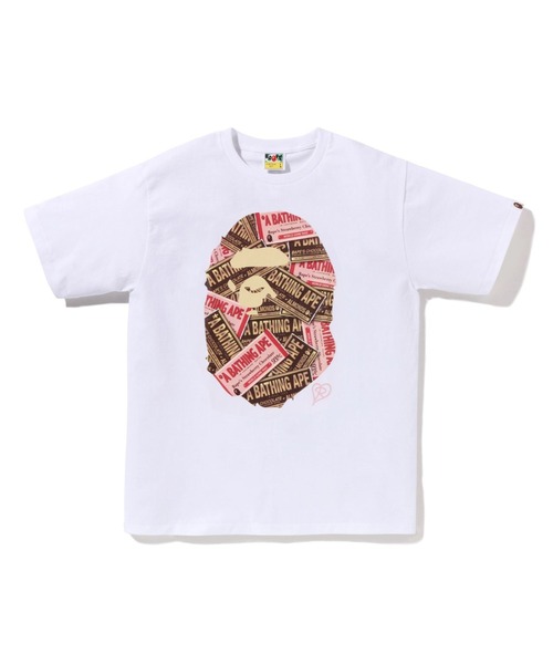 A BATHING APE(アベイシングエイプ)の「CHOCOLATE APE HEAD TEE(Tシャツ/カットソー・メンズ・ホワイト/ブラック・MEDIUM/XXX-LARGE/XX-LARGE/X-LARGE/SMALL/LARGE)」の1枚目の写真