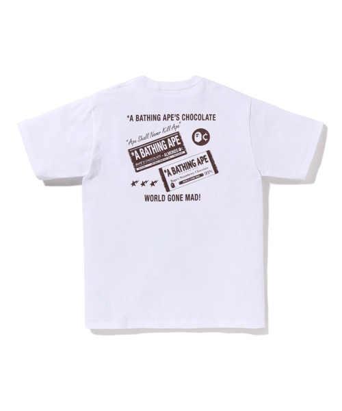 A BATHING APE(アベイシングエイプ)の「CHOCOLATE APE HEAD TEE(Tシャツ/カットソー・メンズ・ホワイト/ブラック・MEDIUM/XXX-LARGE/XX-LARGE/X-LARGE/SMALL/LARGE)」の3枚目の写真