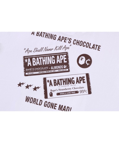 A BATHING APE(アベイシングエイプ)の「CHOCOLATE APE HEAD TEE(Tシャツ/カットソー・メンズ・ホワイト/ブラック・MEDIUM/XXX-LARGE/XX-LARGE/X-LARGE/SMALL/LARGE)」の7枚目の写真