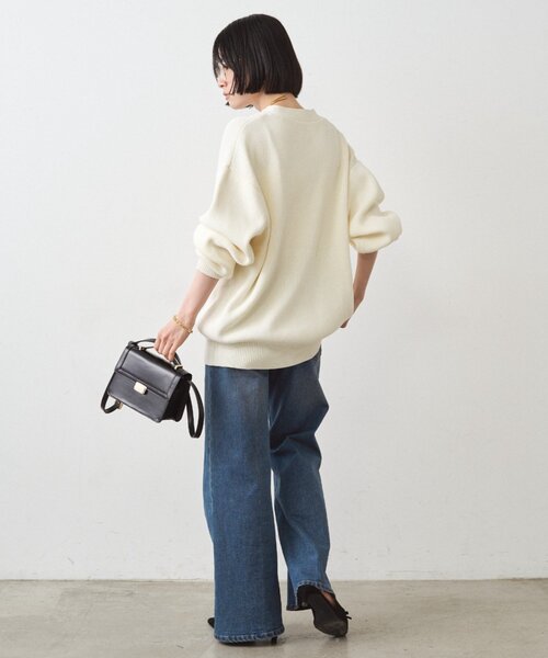 LOUNGEDRESS（ラウンジドレス）の「ゴールドリングカーデ（カーディガン/ボレロ・レディース・ネイビー/アイボリー・FREE）」の13枚目の写真