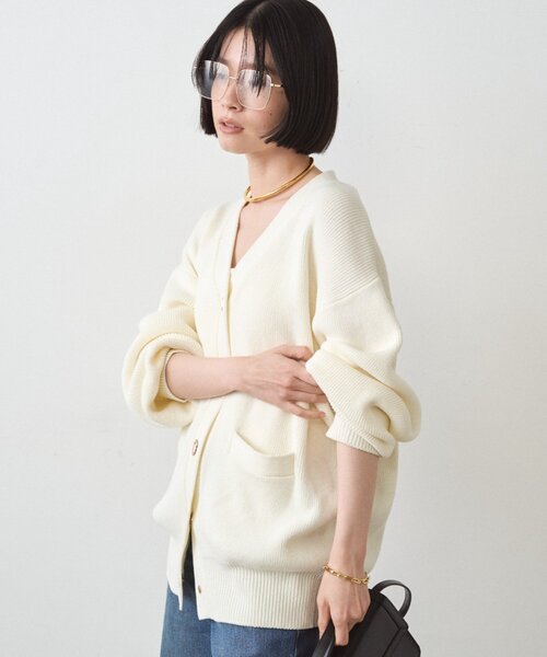 LOUNGEDRESS（ラウンジドレス）の「ゴールドリングカーデ（カーディガン/ボレロ・レディース・ネイビー/アイボリー・FREE）」の21枚目の写真