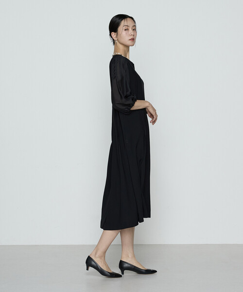 K.T KIYOKO TAKASE(キヨコタカセ)の「バックサテンストレッチ ドレス(ワンピース・レディース・ブラック・9号)」の3枚目の写真