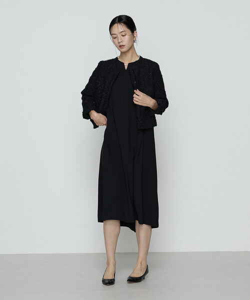 K.T KIYOKO TAKASE(キヨコタカセ)の「バックサテンストレッチ ドレス(ワンピース・レディース・ブラック・9号)」の4枚目の写真