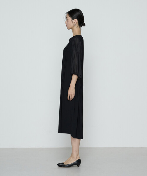 K.T KIYOKO TAKASE(キヨコタカセ)の「バックサテンストレッチ ドレス(ワンピース・レディース・ブラック・9号)」の6枚目の写真