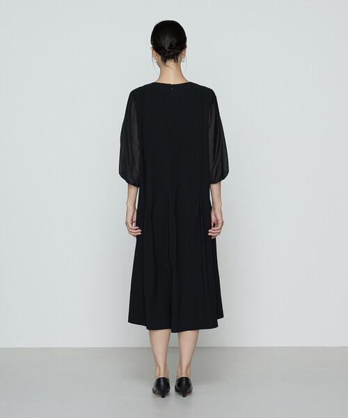 セール】バックサテンストレッチ ドレス（ワンピース）｜K.T KIYOKO