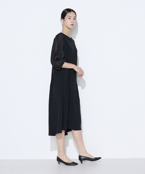 K.T KIYOKO TAKASE(キヨコタカセ)の「バックサテンストレッチ ドレス(ワンピース・レディース・ブラック・9号)」の15枚目の写真
