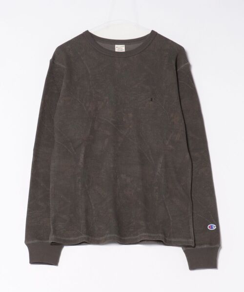 Champion(チャンピオン)の「【Champion】C3-D405 LONG SLEEVE T-SHIRT(Tシャツ/カットソー・メンズ・カーキ/チャコールグレー・M/XL/L)」の2枚目の写真