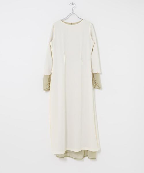 セール】シアーレイヤードシャーリングワンピース（ワンピース