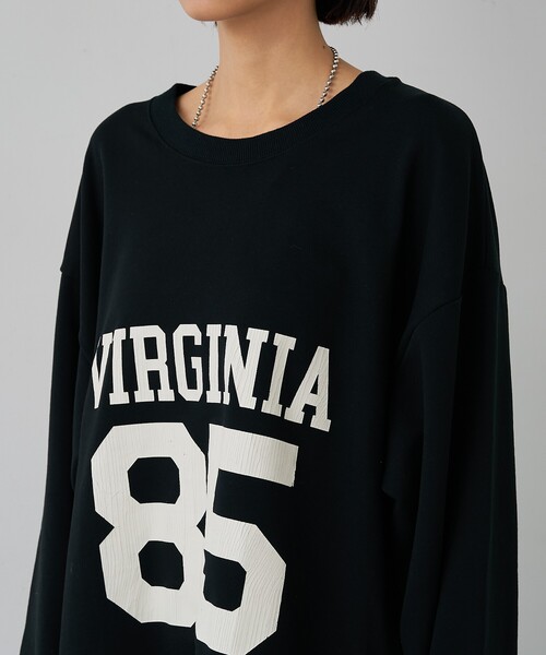 abahouse mavie（アバハウスマヴィ）の「【オーバーサイズ】裏毛ドロストロゴプルオーバー（スウェット・レディース・ネイビー/ブラック/ライトグレー・フリー）」の15枚目の写真