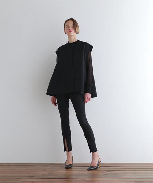 LE PHIL(ルフィル)の「◆ SOLOTEXブロードセンタースリットパンツ(その他パンツ・レディース・ネイビー/ブラック・2/1/0)」の9枚目の写真