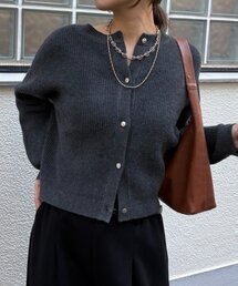 Jena espace merveilleux | 【春まで着れる】カタアゼ金ボタンカーディガン(カーディガン/ボレロ)