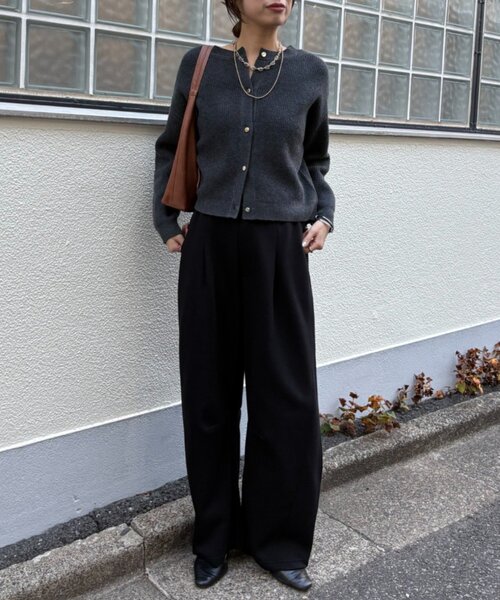 Jena espace merveilleux（ジェナ　エスパスメルヴェイユ）の「【春まで着れる】カタアゼ金ボタンカーディガン（カーディガン/ボレロ・レディース・オフホワイト/ライトグレー/チャコールグレー/ブルー・FREE）」の21枚目の写真