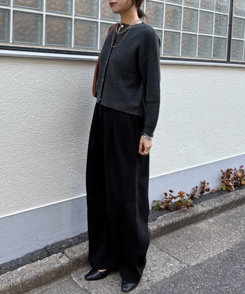 Jena espace merveilleux（ジェナ　エスパスメルヴェイユ）の「【春まで着れる】カタアゼ金ボタンカーディガン（カーディガン/ボレロ・レディース・オフホワイト/ライトグレー/チャコールグレー/ブルー・FREE）」の22枚目の写真