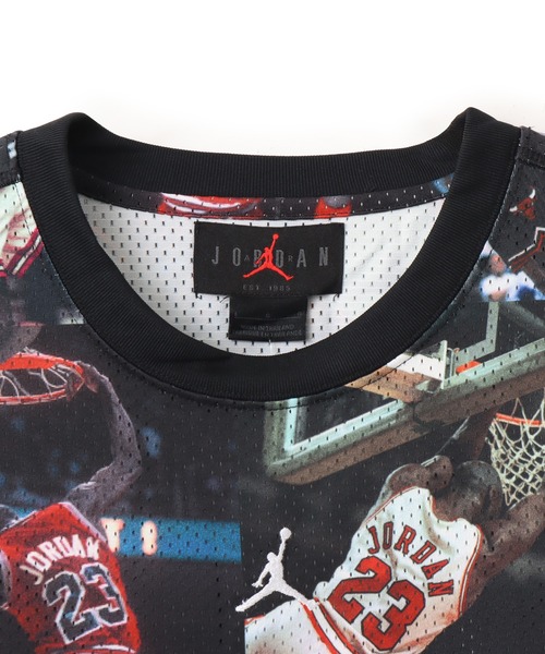 JORDAN BRAND(ジョーダンブランド)の「JORDAN BRAND M J FLT AOP LS JRSY / ジョーダン ブランド FLT AOP L/S トップ JRSY / NIKE【SP】(Tシャツ/カットソー・メンズ・ブラック・S/M/L/XL/XXL)」の6枚目の写真