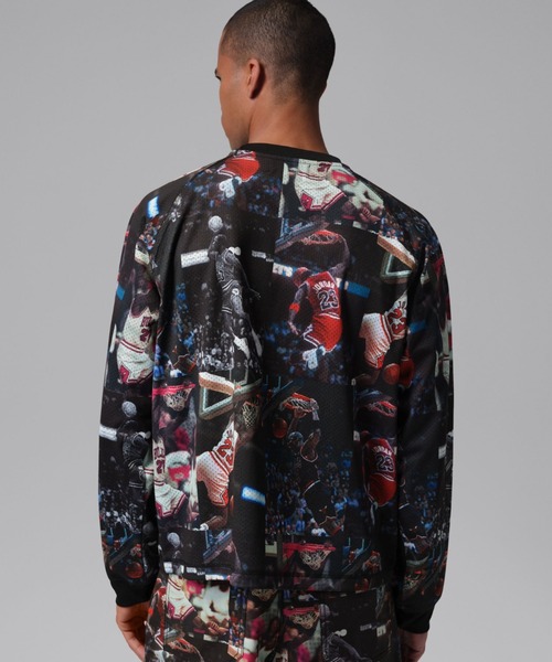 JORDAN BRAND(ジョーダンブランド)の「JORDAN BRAND M J FLT AOP LS JRSY / ジョーダン ブランド FLT AOP L/S トップ JRSY / NIKE【SP】(Tシャツ/カットソー・メンズ・ブラック・S/M/L/XL/XXL)」の2枚目の写真