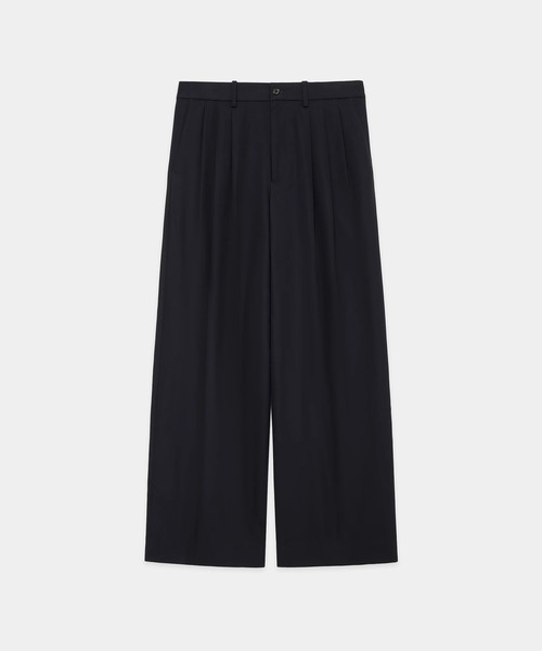 markaware（マーカウェア）の「TRIPLE PLEATED WIDE TROUSERS（スラックス・メンズ・ネイビー/ブラック・1/2）」の4枚目の写真