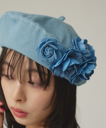 Narcissus | コサージュデニムベレー/フラワーベレー(ハンチング/ベレー帽)