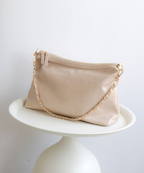 LOWRYS FARM（ローリーズファーム）の「チェーンツキ２ＷＡＹショルダー　634539（ショルダーバッグ・レディース・ブラック/ブラウン/ベージュ・FREE）」の3枚目の写真