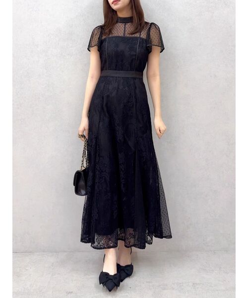 dazzlin（ダズリン）の「MIXレースマーメイドドレス（ドレス・レディース・ブルー/アイボリー/ブラック/ピンク・SMALL/MEDIUM）」の5枚目の写真