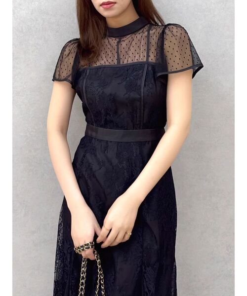 dazzlin（ダズリン）の「MIXレースマーメイドドレス（ドレス・レディース・ブルー/アイボリー/ブラック/ピンク・SMALL/MEDIUM）」の9枚目の写真