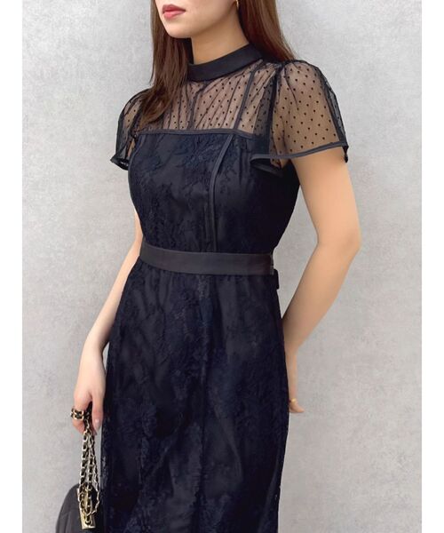 dazzlin（ダズリン）の「MIXレースマーメイドドレス（ドレス・レディース・ブルー/アイボリー/ブラック/ピンク・SMALL/MEDIUM）」の10枚目の写真