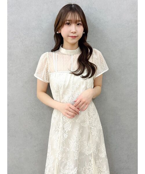 dazzlin（ダズリン）の「MIXレースマーメイドドレス（ドレス・レディース・ブルー/アイボリー/ブラック/ピンク・SMALL/MEDIUM）」の15枚目の写真