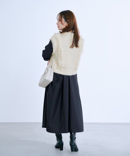 COHINA（コヒナ）の「ウエストベルトテーラードワンピース 【低身長・小柄女性】（ワンピース・レディース・ベージュ/ネイビー・SHORT/REGULAR）」の8枚目の写真