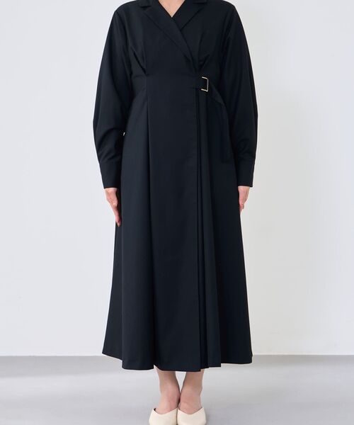 COHINA（コヒナ）の「ウエストベルトテーラードワンピース 【低身長・小柄女性】（ワンピース・レディース・ベージュ/ネイビー・SHORT/REGULAR）」の12枚目の写真