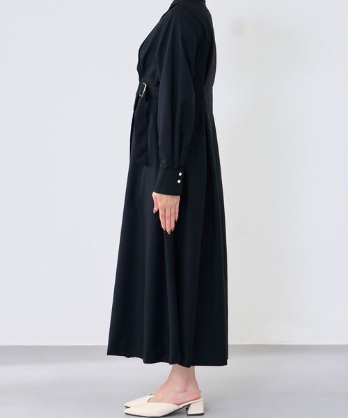 COHINA（コヒナ）の「ウエストベルトテーラードワンピース 【低身長・小柄女性】（ワンピース・レディース・ベージュ/ネイビー・SHORT/REGULAR）」の13枚目の写真