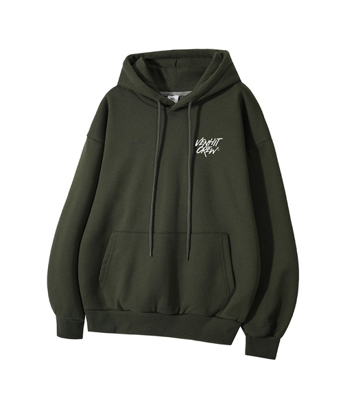 VENHIT(ベンヒット)の「VH CREW フードパーカー(パーカー・レディース・ブラック/ブラウン/グレー/カーキ/バーガンディー・MEDIUM/LARGE/X-LARGE/2XL)」の4枚目の写真
