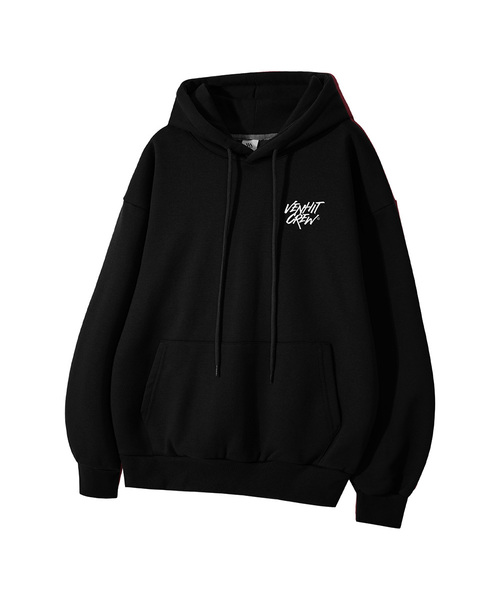 VENHIT(ベンヒット)の「VH CREW フードパーカー(パーカー・レディース・ブラック/ブラウン/グレー/カーキ/バーガンディー・MEDIUM/LARGE/X-LARGE/2XL)」の1枚目の写真
